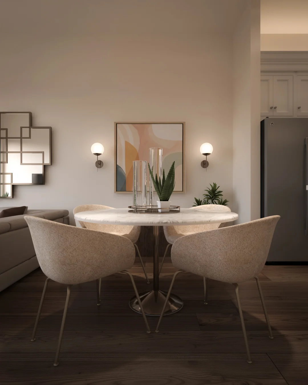 Dari Living interior rendering 1